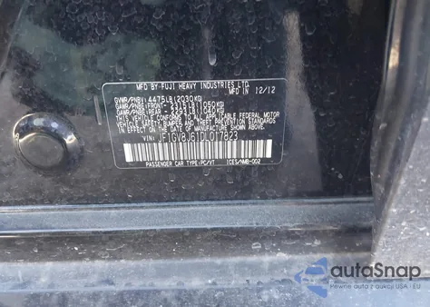 2013 Subaru Impreza Wrx Sti из США, поврежденный, VIN JF1GV8J61DL017823